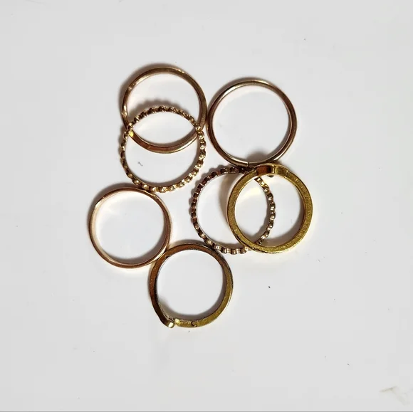 Gold Tone Rings Set - Picture 2 of 3